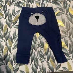 Navy Baby Pants with Bear Design